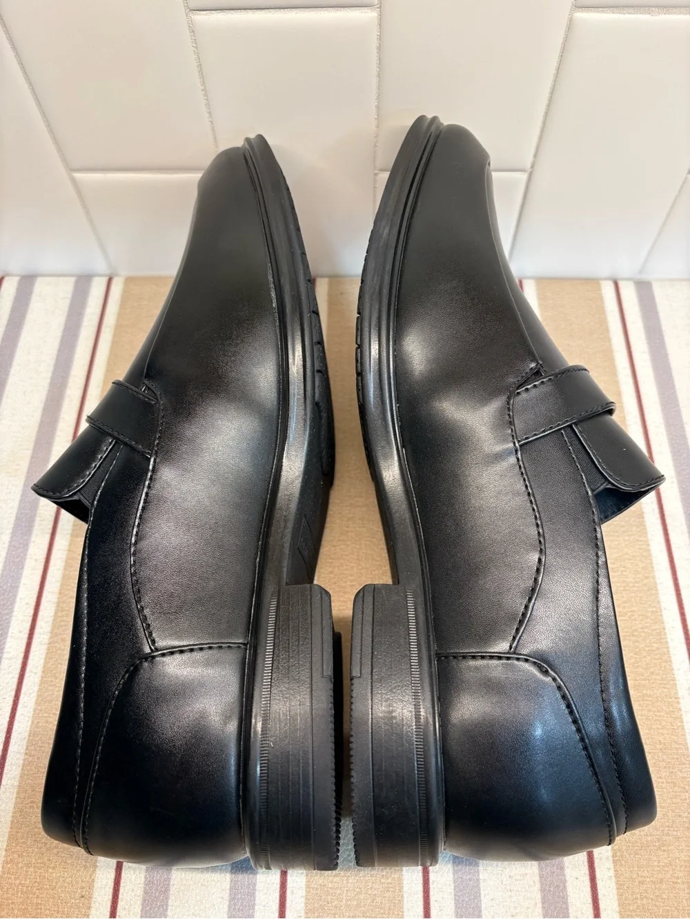 Perry Ellis Portfolio Drexler II RB Men's Loafers Size 10 Wide Black Shoes NWOB